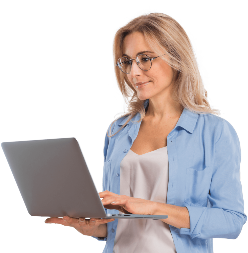 Woman with laptop