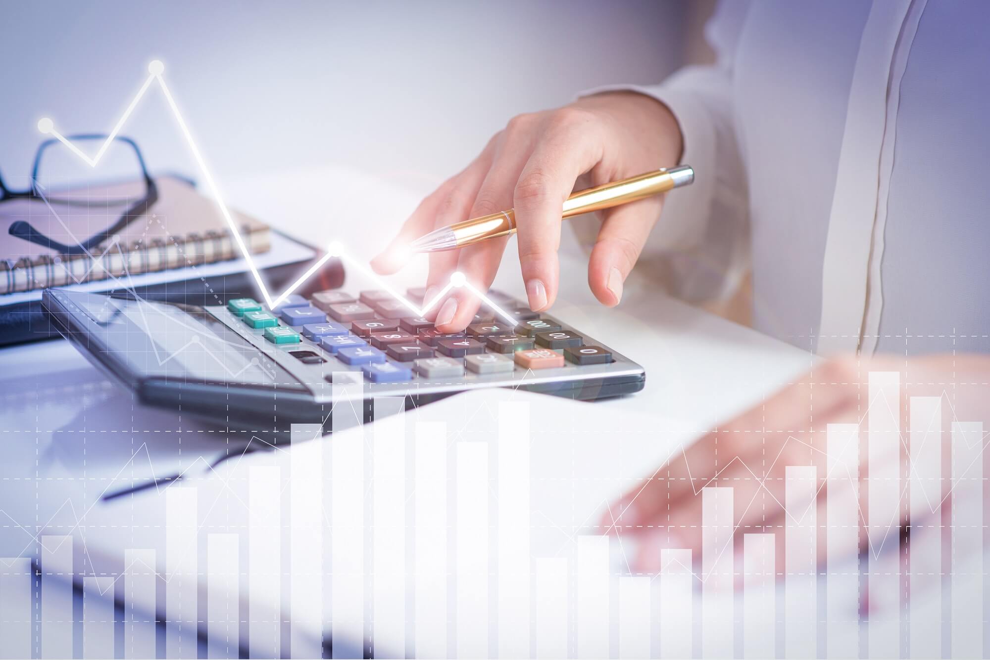 accountant calculating profit